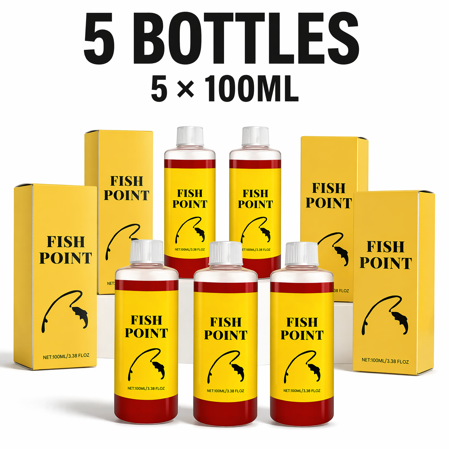 Fish Point Fishing Scent Attractant - Concentrated Red Worm Liquid for Bait Enhancement (100ml)