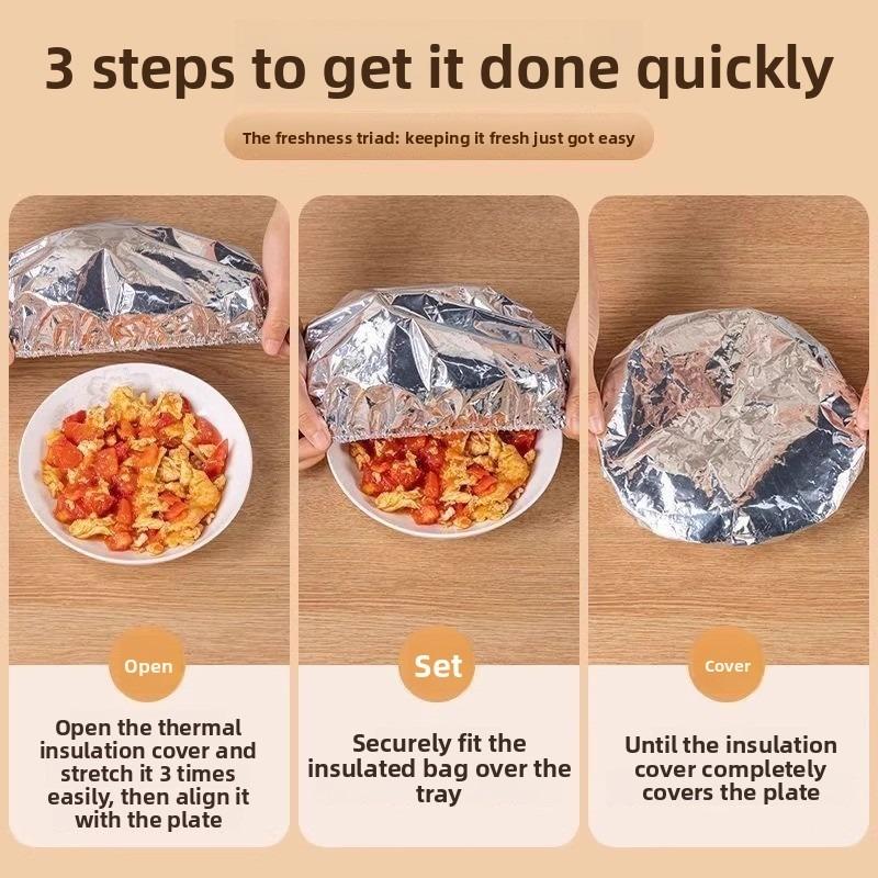 Home dining table & food container aluminum foil heat-retaining cover, kitchen food insulation and freshness keeping, high-quality aluminum foil