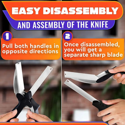 Quick-Cut 2-in-1 Kitchen Scissors: Built-in Cutting Board for Fast Meal Prep