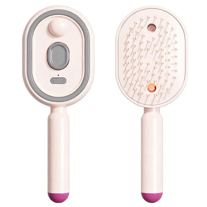 Self-Cleaning Hair Brush – Massage Detangling Brush for All Hair Types, One-Click Bristle Retraction for Easy Hair Removal, Scalp Massage & Smoother Hair