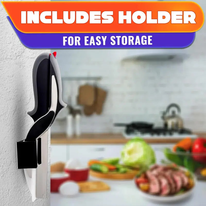 Quick-Cut 2-in-1 Kitchen Scissors: Built-in Cutting Board for Fast Meal Prep
