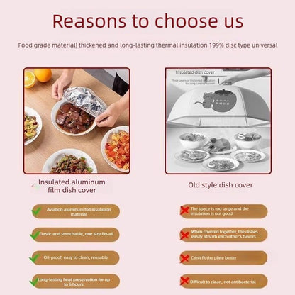Home dining table & food container aluminum foil heat-retaining cover, kitchen food insulation and freshness keeping, high-quality aluminum foil