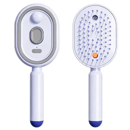 Self-Cleaning Hair Brush – Massage Detangling Brush for All Hair Types, One-Click Bristle Retraction for Easy Hair Removal, Scalp Massage & Smoother Hair
