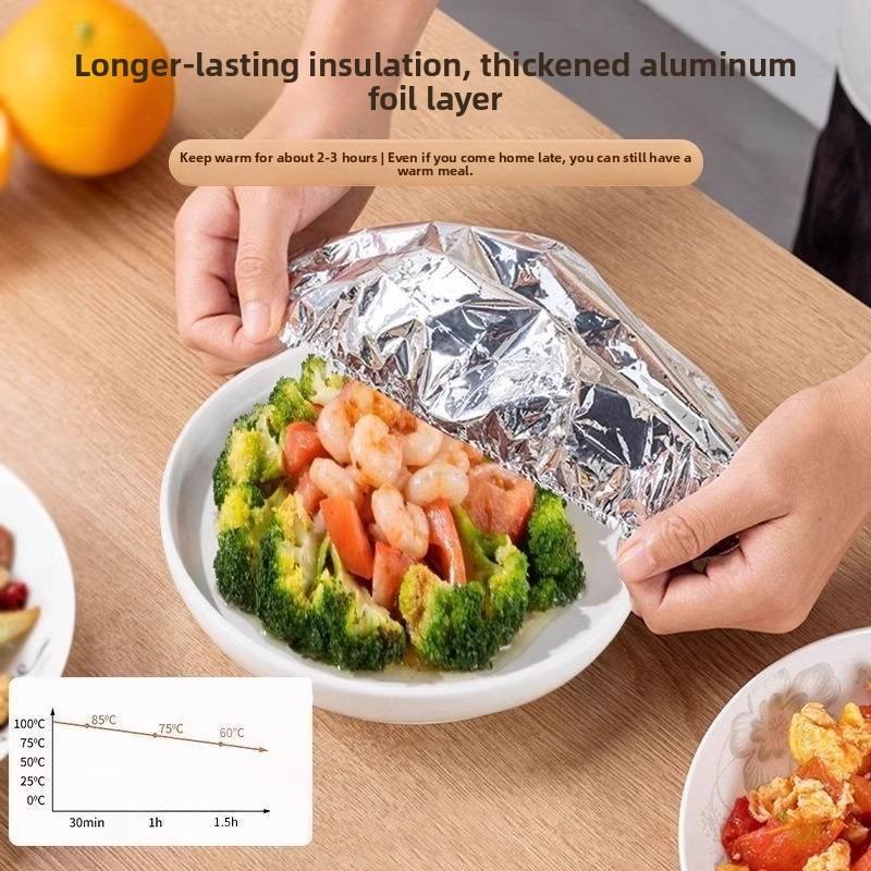 Home dining table & food container aluminum foil heat-retaining cover, kitchen food insulation and freshness keeping, high-quality aluminum foil