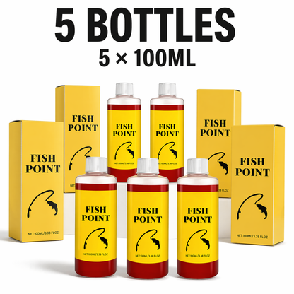Fish Point Fishing Scent Attractant - Concentrated Red Worm Liquid for Bait Enhancement (100ml)