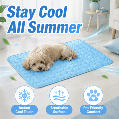 Premium Latex Cooling Mat for Pets – Breathable & Comfortable Ice Silk Summer Cooling Pad for Dogs and Cats