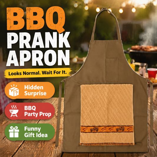 Funny BBQ Apron with Hidden Surprise – Hilarious Gag Gift for Parties, Grilling, & Social Gatherings