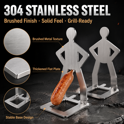 Funny Novelty Hot Dog Roaster - Unique Stainless Steel BBQ Skewer for Grilling Sausages, Hilarious Gag Gift for Grill Masters & Backyard Parties, Durable & Reusable Cooking Accessory