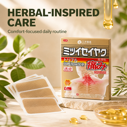 DRMITSUI Seiyaku Far Infrared Thermal Bone Pain Relief Patches – 6 Patches/Bag