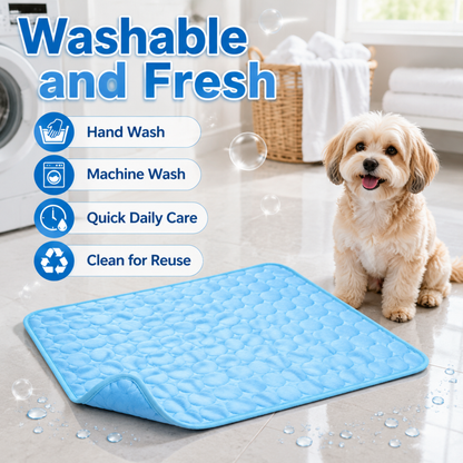 Premium Latex Cooling Mat for Pets – Breathable & Comfortable Ice Silk Summer Cooling Pad for Dogs and Cats