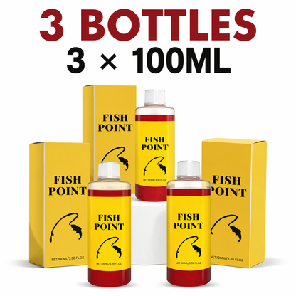 Fish Point Fishing Scent Attractant - Concentrated Red Worm Liquid for Bait Enhancement (100ml)
